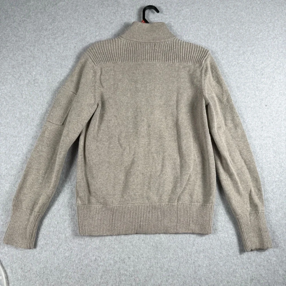Banana Republic Zip Cardigan Small Tan Military Utility Gorpcore Minimalist